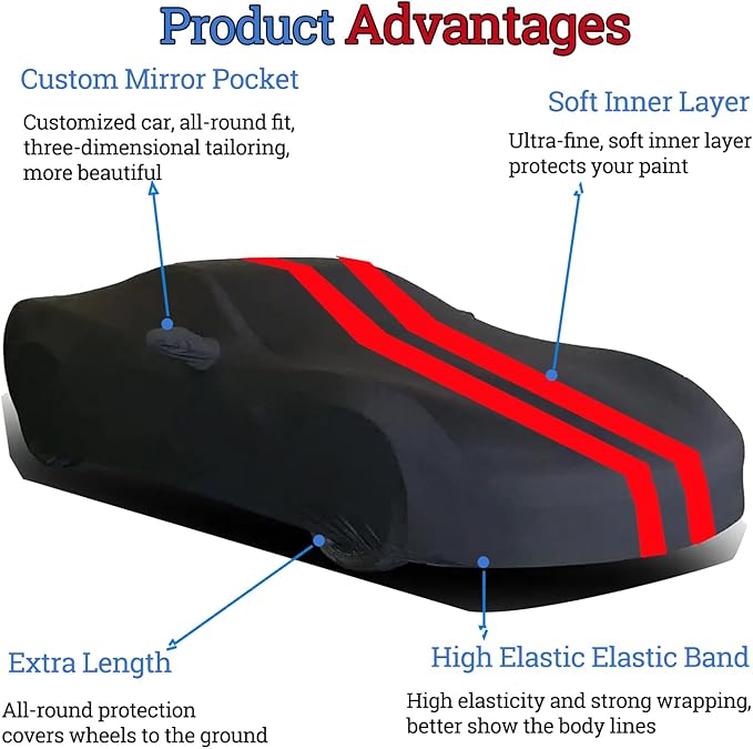Indoor Car Cover Custom Fit for 1998-2024 Porsche 911(991/992/996/997 Series)/Carrera/Turbo Luxurious Soft Stretch Satin Car Cover Breathable Dust-Proof for Underground Garage, Car Show