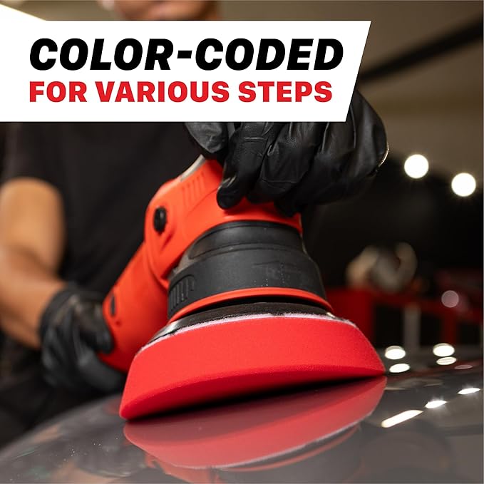 Maxshine M15 Pro Dual Action Polisher & Foam Pads Kit – 15mm Long Throw, 1000W Power, 5″ Backing Plate, Variable Speed 2,500–5,000 OPM – Professional Car & Marine Paint Correction