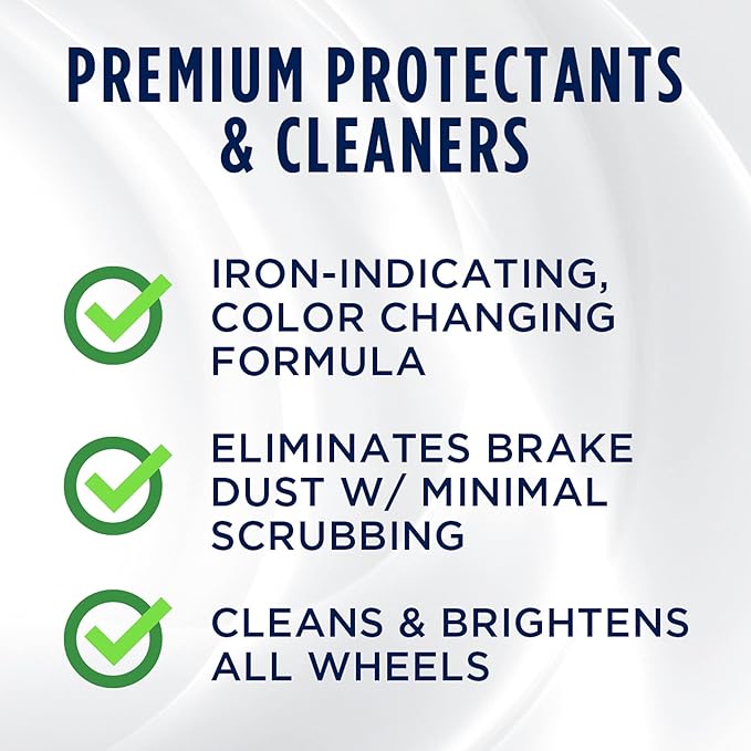 303 Products Heavy Duty Wheel Cleaner - Rim Cleaner for Car - Brake Dust Remover - All Wheel Safe - Iron Indicating Formula - Non Corrosive Formula, 15.5 fl. oz. (30597CSR) Packaging May Vary