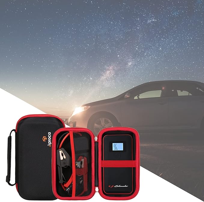Aproca Case Compatible with Schumacher SL1639 Electric 1000 Peak Amp 12V Portable Lithium Car Battery Jump Starter Power Pack, Portable Hard Storage Bag for Accessories (Case Only)