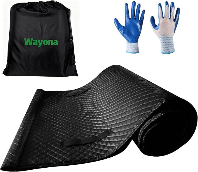 Wayona Rolling Creeper Mat 58"X27", Foldable Under Car Repair Mat for Mechanics, Automotive Creeper Mat with Storage Bag Gloves for Low Clearance, Uneven Roads, Long-Distance Trucks and All Terrains