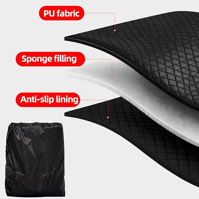 AggAuto Portable Rolling Creeper Mat - 60 x 28 in Extra Wide Mechanic Mat, Waterproof PU Material, Foldable Design for Under Car Repair in Garage/Parking Lot/Outdoor, with Storage Bag