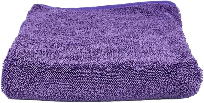 Maxshine Universal Purple Microfiber Drying Towels (24” x 36”, 600GSM) | Single Twisted Loop Plush Towels | Ultra-Absorbent Streak-Free Cloths for Car Wash, Drying & Auto Detailing