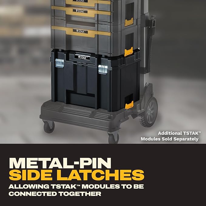 DEWALT TSTAK Tool Box, Extra Large Design, Removable Tray for Easy Access to Tools, Water and Debris Resistant (DWST17806)
