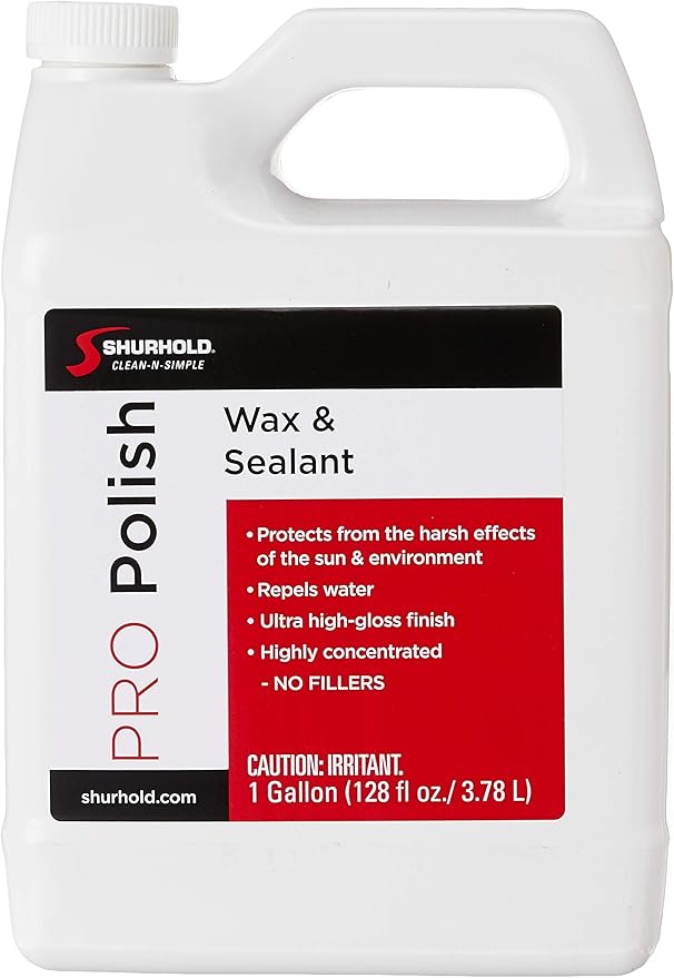 Shurhold Pro Polish Wax – High-Performance Polymer Protection for Fiberglass, Gelcoat, Clear Coat & Metal - 1 Gallon