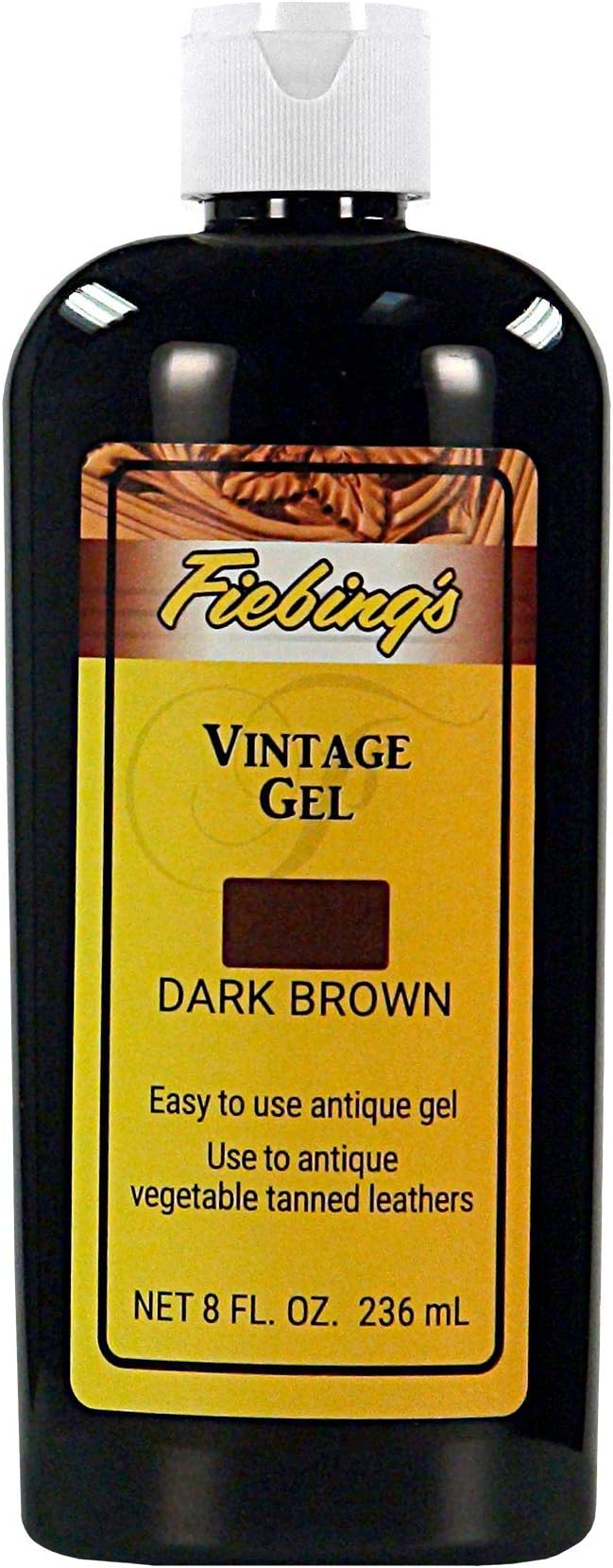 Fiebing's Vintage Gel - Dark Brown 8oz - Antique Gel for leather
