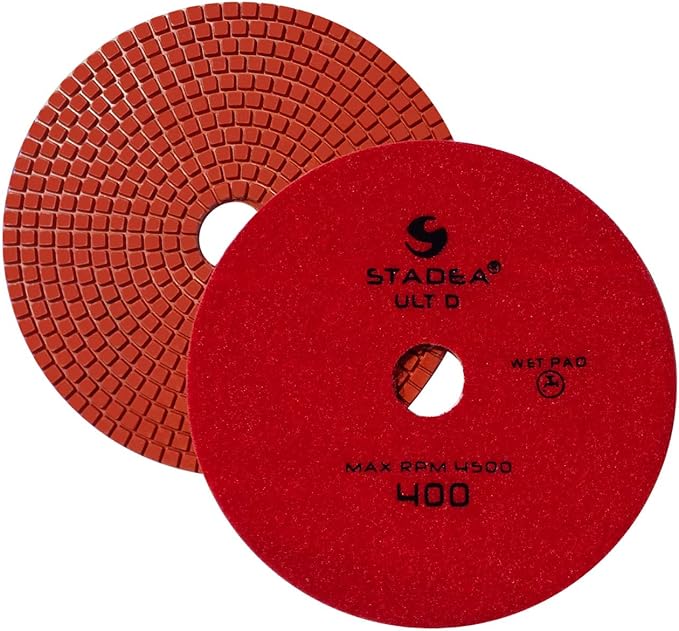 Stadea PPW266B Diamond Polishing Pads 7 Inch Set For Marble Concrete Stones Terrazzo Granite Floor Polishing