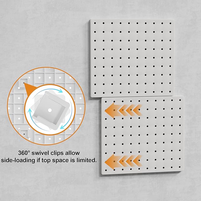 Pegboard Combination Kit - Pegboards and Accessories Modular Hanging for Wall Organizer, Crafts Organization, Ornaments Display, Nursery Storage, Peg Board