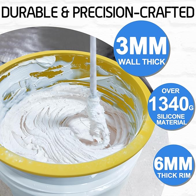 2 Gallon and 3.5 Gallon Silicone Bucke Liner for Reusable for Concrete Mix & Thinset 2PCS Bucket Liner