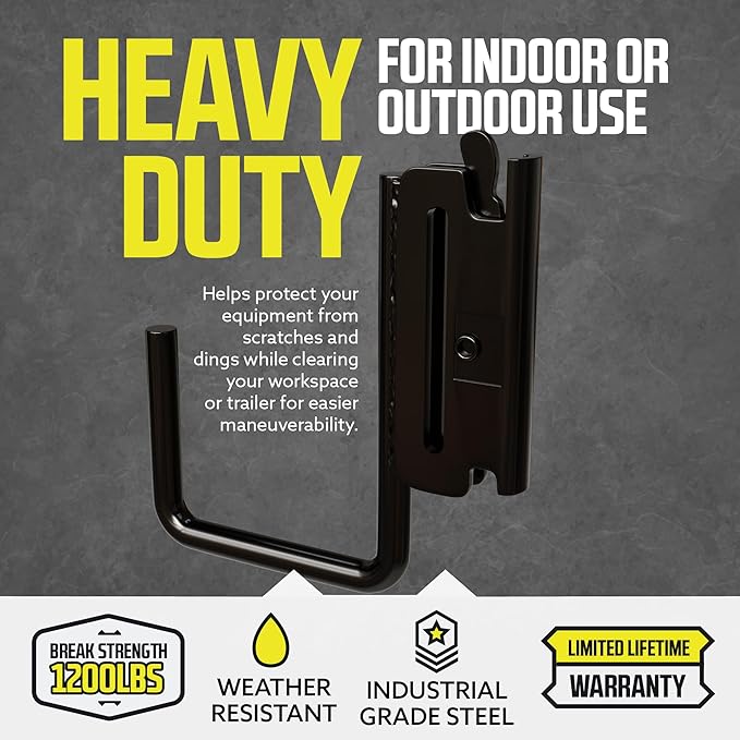 DC Cargo - E Track J Hooks (2" - 6 Pack) - Vertical E Track Accessories - Hanging Hooks for Your ETrack Rail System - Use in Enclosed Trailers, Box Trucks, Vans, Garage, Workshop & Warehouse