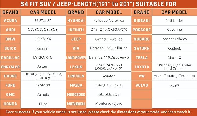 SUV Cover Waterproof All Weather Protection with Silver Stripe Design, Car Cover Universal Fit Ford Explorer, Toyota Highlander, Honda Pilot, Dodge Durango, BMW X5 X6, Lexus RX350