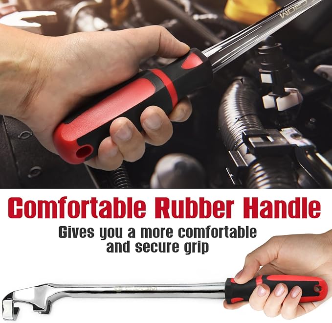 CROM 15-Inch Wrench Extender Tool - Extension Wrench Torque Multiplier Tool Bar For Maximum Leverage, Offers Extra Torque To Remove Tight Fasteners, Ideal for DIY and Mechanics