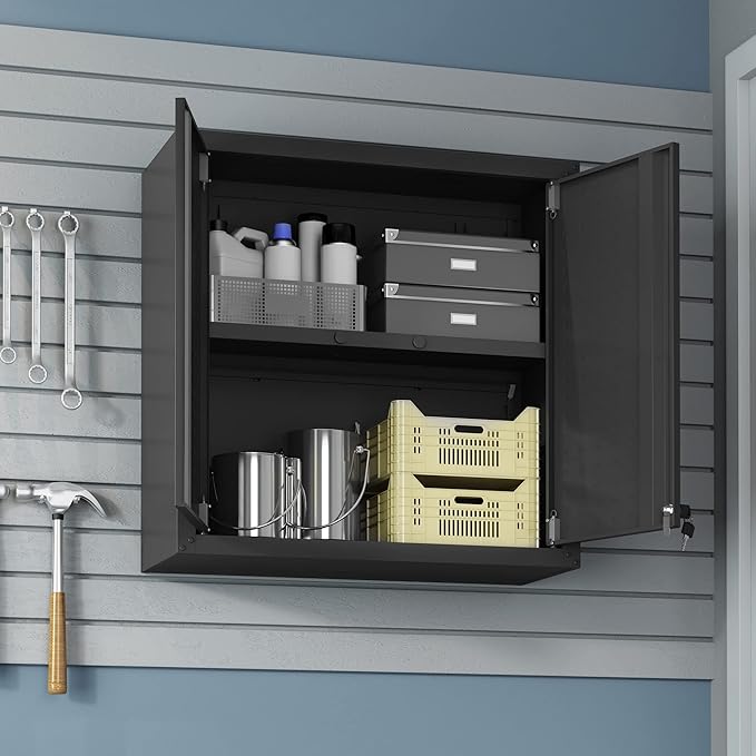 Manhattan Comfort Fortress Storage Units, Charcoal Gray