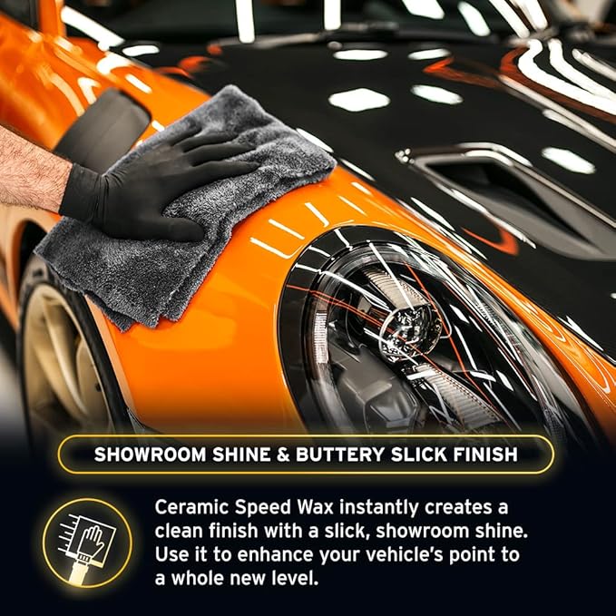 Ethos Ceramic Speed Wax – SiO2 Ceramic Coating Spray for Cars – Hydrophobic Car Wax Spray Top Coat Polish – High Gloss Shine, Ceramic Spray Wax – 12+ Month Protection