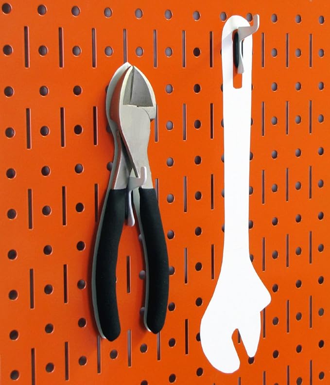 Wall Control Pegboard 32in x 16in Orange Metal Pegboard Tool Board Panel