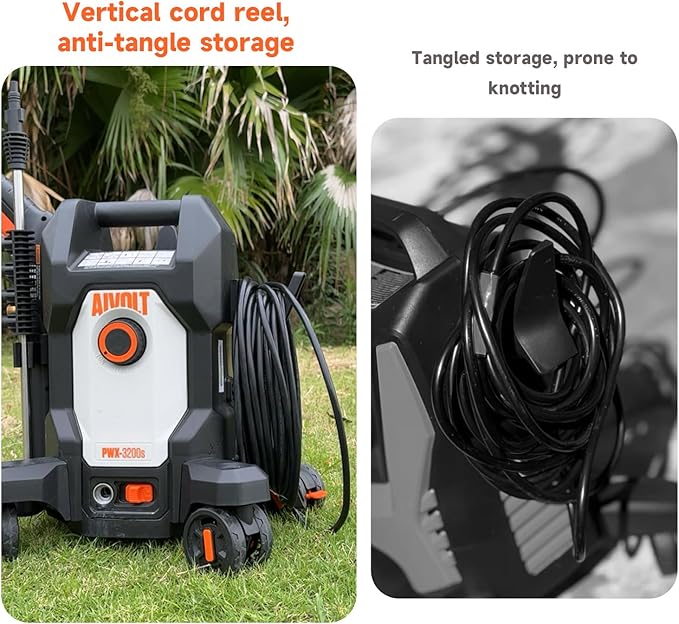 AIVOLT Pressure Washer, Power Washer with 4 Quick Connect Nozzles, High Pressure Cleaning Machine with Foam Cannon for Cars/Fences/Driveways/Patios/Home Cleaning