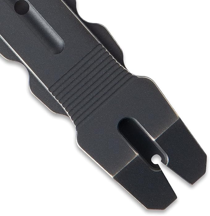 WeKnife Gesila Mini Pocket Flat Pry Bar Crowbar Multifunction EDC Titanium Tool Nail Puller Survival Opener No-Slip And Corrosion Resistant A-08A(Black)-1 PACK