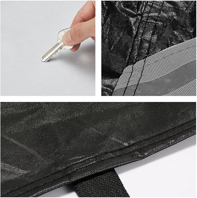Fluorescent Strip Design 6 Layers Waterproof Car Cover Compatible for Smart Fortwo 2007-2022 All Weather Full Car Cover with Storage Bag