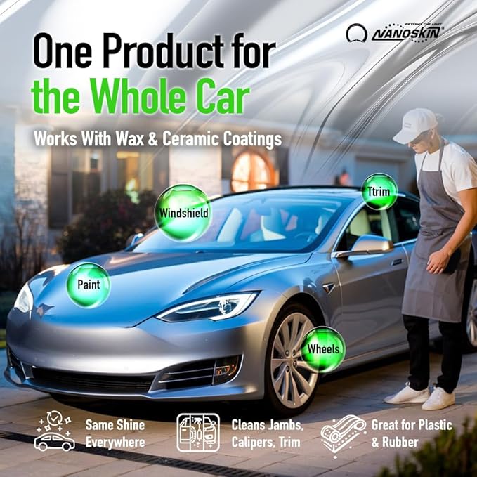 Nanoskin Ultra Line SUPER CHARGER SiO2 Touchless Spray-On/Rinse-Off Sealant 55 Gallons- Car Wash Paint & Glass Spray for Car Detailing | Safe for Cars, Trucks, Motorcycles, RVs & More | 100:1 Dilution
