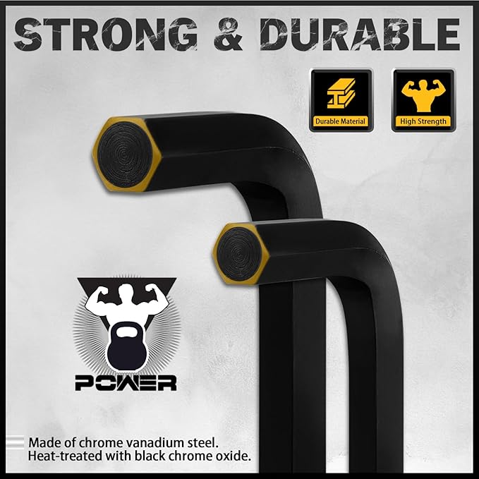 ELEAD 31-Piece Hex Key Set - Allen Wrench Set, SAE and Metric Allen Keys MM(0.7mm-10mm) SAE(0.028"-3/8) Heat-Treated, Torque Handle, High Leverage, Long & Short Keys, Easy Organization