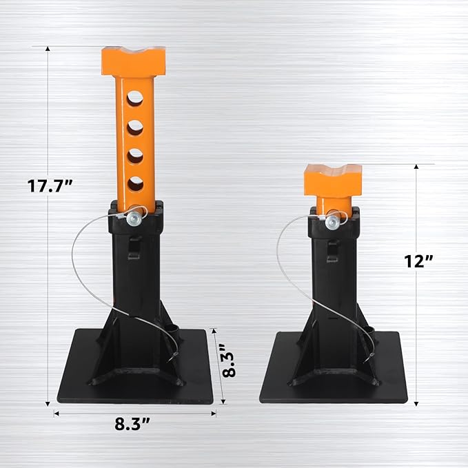BESTOOL Heavy Duty Jack Stand，Car Jack Stand with Security Locking Pins-14 ton(28000Ibs) Capacity, 2 Pack (Yellow-Black)