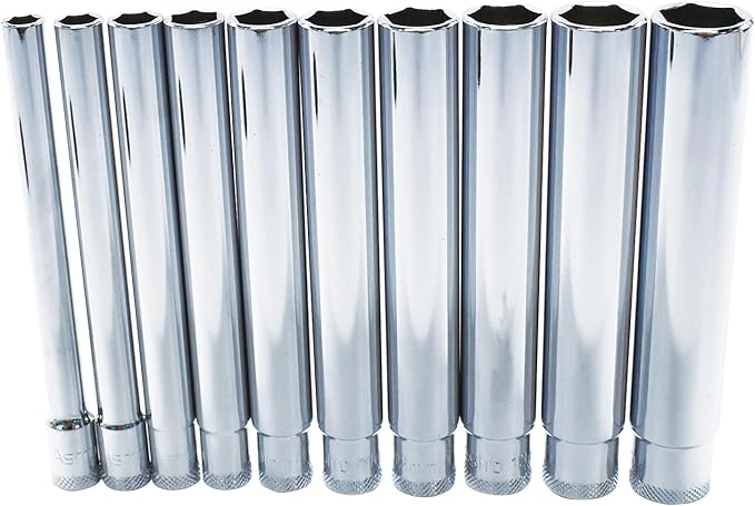 Astro Tools 4111 10PC 1/4" Drive Extra Deep Metric Socket Set 6-15mm