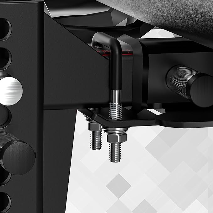 TYT Adjustable Truck Trailer Hitch for 2.5 inch Receiver, 6" Drop/Rise Tow Hitch with Dual Balls (2" & 2-5/16"), Includes Two Pin Locks & Hitch Tightener