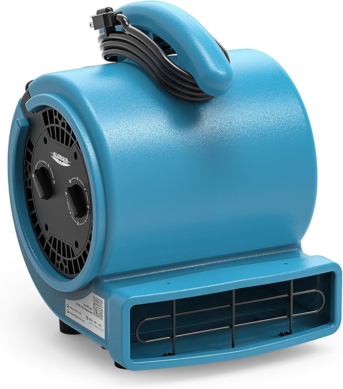 ALORAIR 1000 CFM Air Mover Blower Fan for Drying, Ventilating, Exhausting, Cooling, Utility Timer Fan with 3 Speeds, 5 Adjustable Angles, 20ft Long Cord for Home, Industrial, Commercial Use - GE1000T