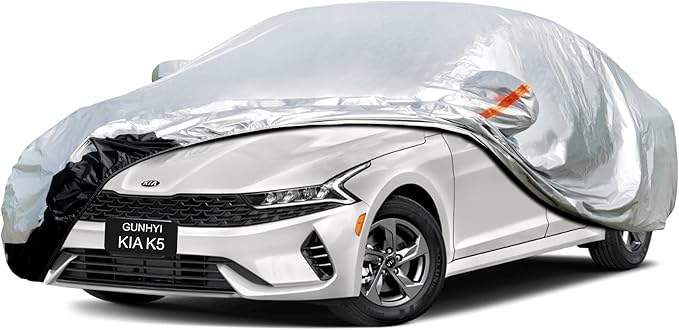 Car Cover Custom Fit Kia K5 (2020-2025) Waterproof for Automobiles, Oxford Sun Rain Dust Snow Protection (Ships from US Warehouse, Delivery 3-8 Days)
