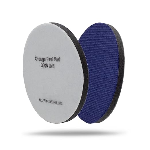 Maxshine 5" Universal 2-Pack 3000 Grit Purple Velvet Orange Peel Remover Polishing Pads – Hook & Loop for Easy Attachment – Professional Pad for Paint Texture Leveling & Detailing