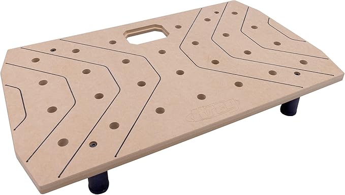 Kreg Portable Work Surface - Compact Workbench - Ultra Flat Fiberboard Work Surface - Dog Hole Clamping Versatility - Stable Portable Work Table - DIY Workspace - KWSJAWS