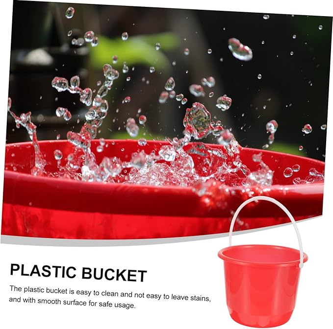 Plastic Round Bucket Portable Water Bucket Fishing Water Pail Beach s Watering Car Wash Home Food Storage Utility Tub Plastic Thicken