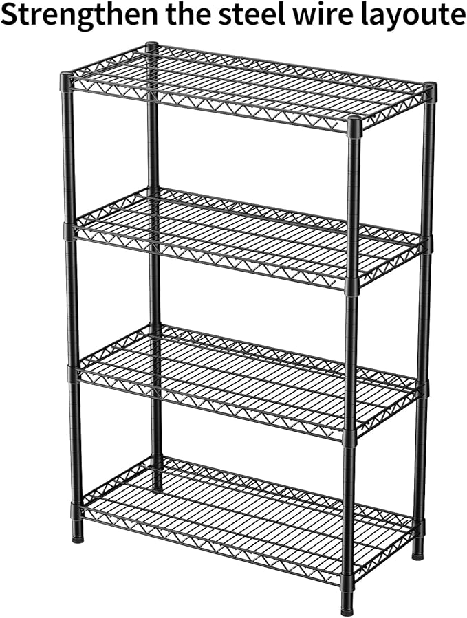 SINGAYE Shelf Closet Wire Shelving：Adjustable Metal Unit for Laundry Room Organization Bathroom Kitchen Home Garage Storage Pantry Rack Shelves