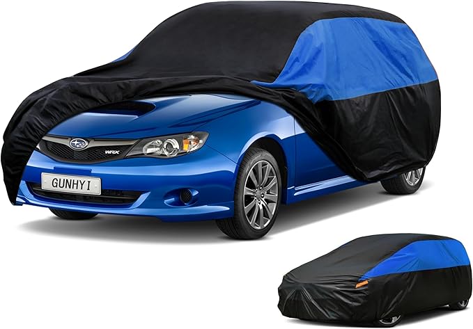 Subaru Car Cover Custom Fit Subaru WRX Impreza Hatchback Waterproof All Weather, Lightweight Full Car Cover Outdoor Sun UV Rain Dust Snow Wind Protection.