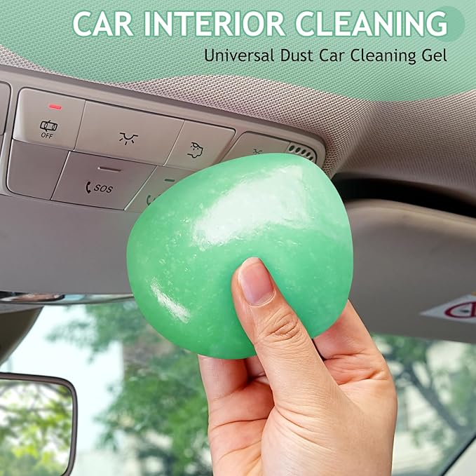 Car Cleaning Gel Car Cleaning Putty Car Putty Car Interior Cleaner Car Slime Car Detailing Kit Car Accessories Gifts for Men Women Stocking Stuffers Green