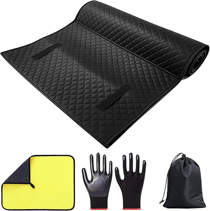 Rolling Creeper Mat 58"X28", Foldable Under Car Repair Mat for Mechanics with Storage Bag, Automotive Mechanic Repair Mats for Low Clearance, Special Roads, Long-Distance Trucks, Mechanics Pad