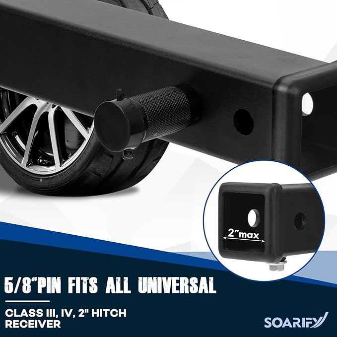 Trailer Hitch Lock - Fits 2" Receiver Tubes, Class III & IV Hitch Receivers, Anti-Theft Trailer Receiver Lock 5/8" Dia Locking Receiver Pin (3.5" Effective Length)