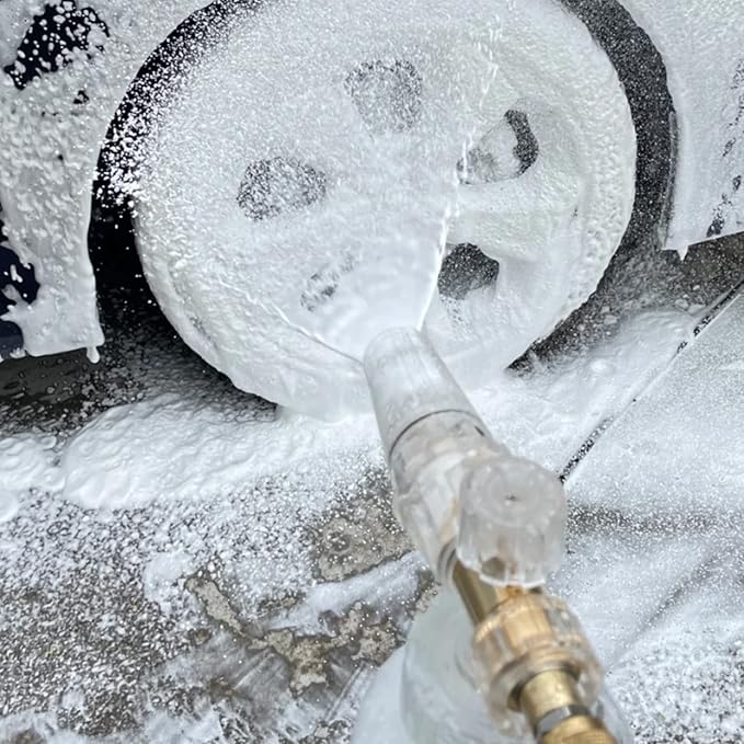 Foam Cannon for Pressure Washer, Snow Clear Foam Cannon for Car Wash, Stainless Steel Filter, Adjustable Nozzle with M22 and 1/4 Inch Quick Connect, Additional 1.1 mm Orifice Nozzle