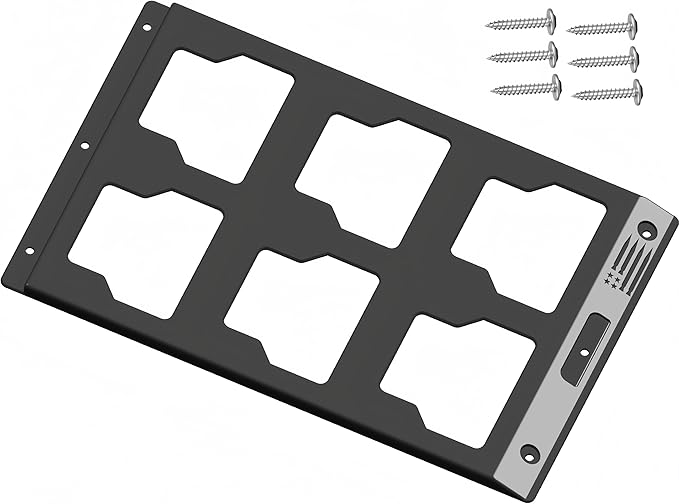 VELCKING for Milwaukee Packout Mounting Plate, Metal Storage Base, Wall and Floor Compatible Toolbox Mount (Black, 1-Half Plate)