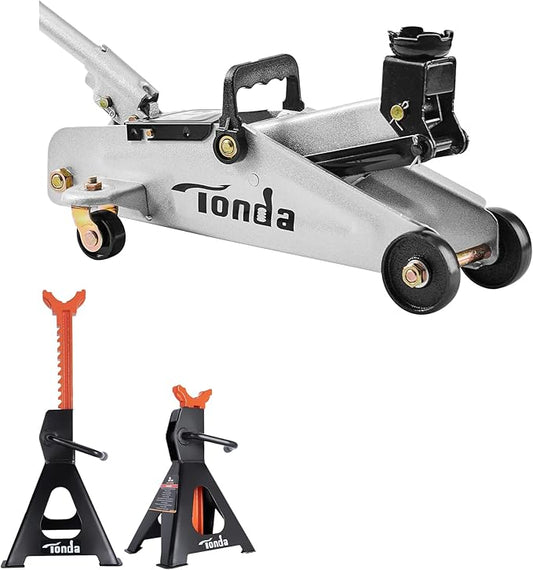 TONDA Floor Jack 1.5 Ton and Jack Stands