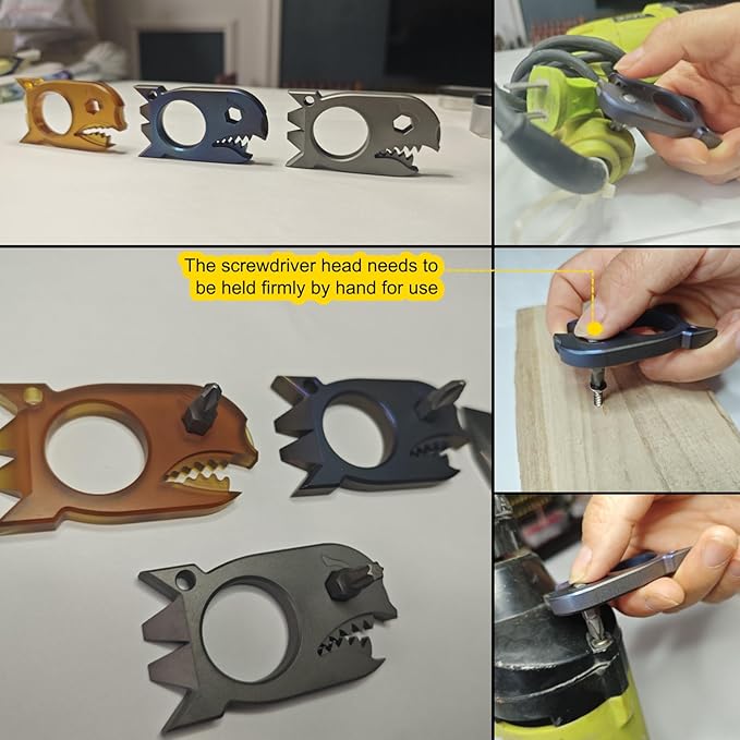 EDC Pry Bar with Bottle Opener Wrench Titanium Prybar Multi Tool Shark Pocket Crowbar - Your Versatile Companion for Everyday Carry and Camping Accessories (Blueing)