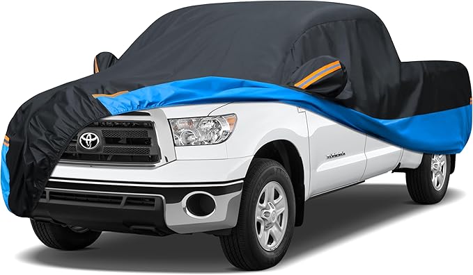 Car Cover Waterproof All Weather Outdoor Windproof Dustproof UV Protection Fit Tuck Cover M-Length Up to 210 inch
