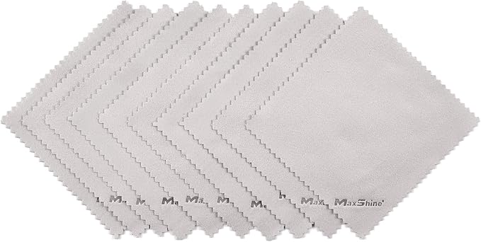 Maxshine Suede Microfiber Towel | 10 Pack, Ultra-Soft, Lint-Free, No Scratch | for Ceramic Coating, Car Waxing, Polishing | Detailing Cloth for Interior & Exterior