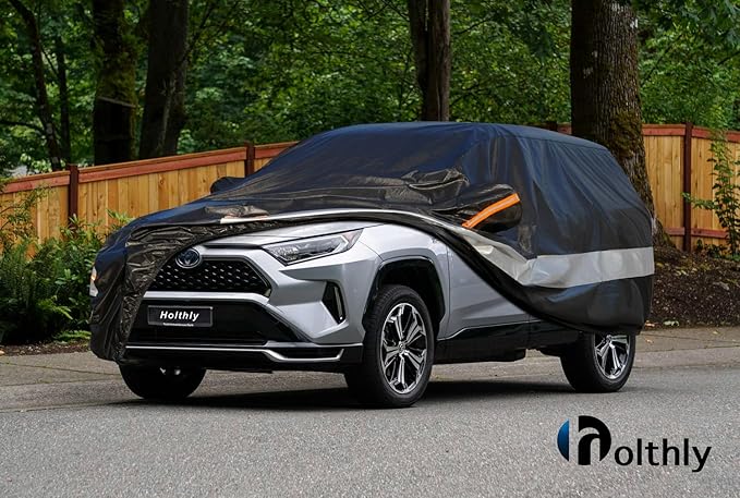 10 Layers SUV Car Cover Custom Fit for Toyota RAV4 RAV 4 (2005-2025) Waterproof All Weather for Automobiles, Outdoor Full Cover Sun UV Rain Protection.Black