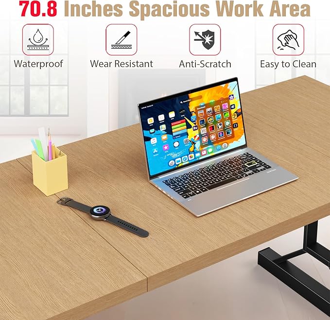 Worktable for Garage Surface Office Desk for Home Renovation Commercial Steel Work Tool Bench 70.8 * 31.5 inch