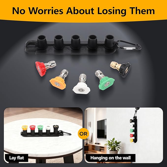Foam Cannon for Pressure Washer Gun Kit with Dual Connector Accessory, Car Wash Foam Gun with 5 Nozzle Tips, Compatible with M22-14mm and M22-15mm Fittings