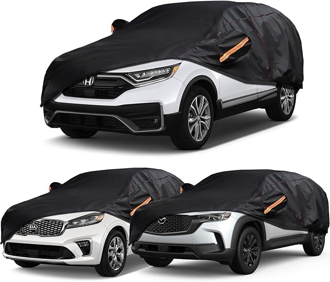 Car Cover Custom Fit for Honda CRV, Kia Sorento, Mazda CX-50 / CX50, 6 Layer Heavy Duty Car Cover Waterproof All Weather with Cotton Liner