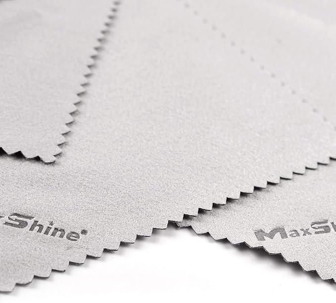 Maxshine Suede Microfiber Towel | 10 Pack, Ultra-Soft, Lint-Free, No Scratch | for Ceramic Coating, Car Waxing, Polishing | Detailing Cloth for Interior & Exterior