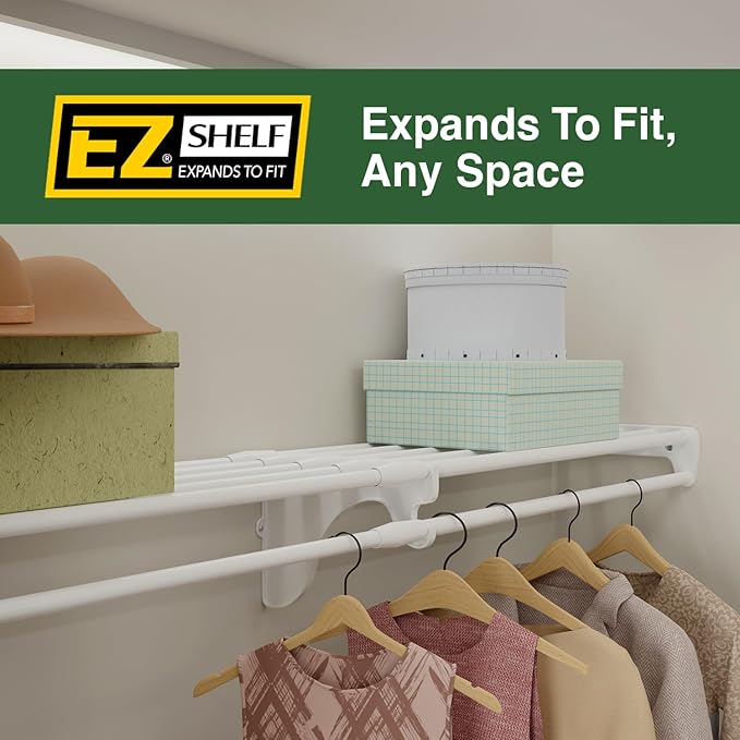 EZ Shelf Laundry Room Shelves (Silver, 40.5" -75")