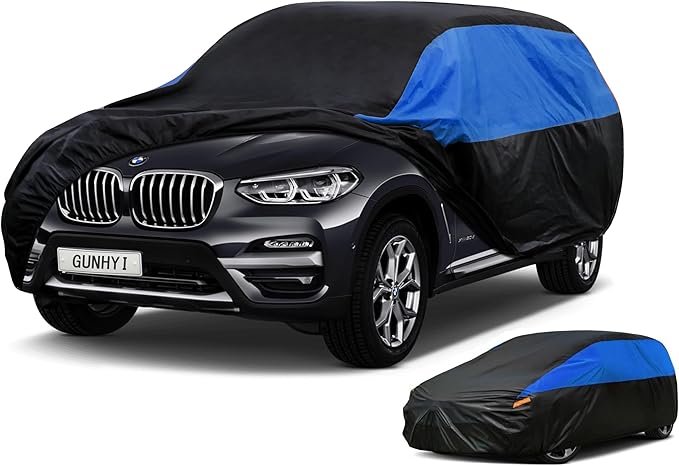 BMW Car Cover Custom Fit BMW X3 (2004-2010) Waterproof All Weather, Lightweight Full Car Cover Outdoor Sun UV Rain Dust Snow Wind Protection.